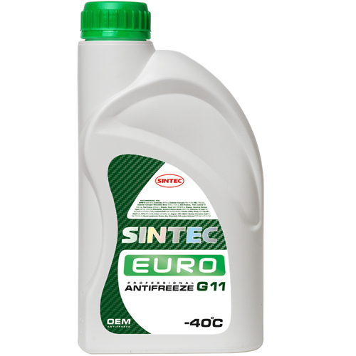 Антифриз Euro зеленый G11 -40  1кг Sintec 802558