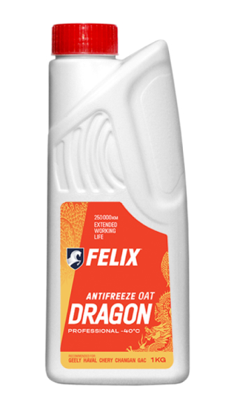 Антифриз FELIX Dragon, G12+ в пэ бут.1кг Felix 430206404